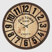 DUVAR SAATİ DIŞ KENAR KAHVERENGİ İÇİ KAHVE 50CM DEKORATİF EKSİTME MDF KADRAN METALİK AKREP/YELKOVAN AKAR MEKANİZMA AKRİLİK BOYA ABS HAMMADDE SAAT742-K - 1