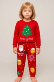 Kız Çocuk Yılbaşı Temalı Pamuklu Pijama Takımı thumbnail 1
