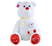 Gülen Yavrulu Ayı 95 cm Pelüş Ayı Sevgiliye Hediye thumbnail 1