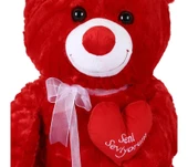Yumoş Ayı 47 cm Kırmızı Kalpli Pelüş Ayı Sevgiliye Hediye thumbnail 2