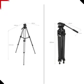 SmallRig 3751 AD-01 Profesyonel Video Tripod thumbnail 5