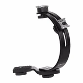 OEM Marka LS39 L Tipi Çift Kızaklı Işık Flaş Mikrofon Tutucu thumbnail 1