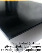 Osmanlı Arması Tuğrası Cam Tablo, Ev ve Ofis Duvar Dekoru, Hediyelik Büyük Temperli Cam Tablo - 7