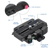 Andoer D4135 Video Kamera Tripod Hızlı Bırakma Plakası - 5