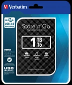 VERBATIM 53194 - 1TB USB 3.0 BLACK PORTABLE HARD - 3
