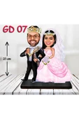 Kişiye Özel Ahşap Biblo - Gelin ve Damat Biblo 7 ( 3D Biblo ) thumbnail 1