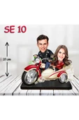 Kişiye Özel Ahşap Biblo - Motor Kullanan Çift thumbnail 1