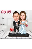 Kişiye Özel Ahşap Biblo - Gelin ve Damat Biblo 5 ( 3D Biblo ) thumbnail 1