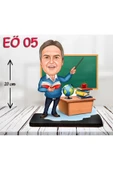 Kişiye Özel Ahşap Biblo - Erkek Öğretmen Karikatür Biblo - Öğretmen Biblo 5 thumbnail 1