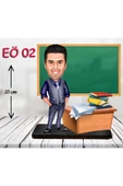 Kişiye Özel Ahşap Biblo - Erkek Öğretmen Karikatür Biblo - Öğretmen Biblo 2 thumbnail 1