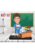Kişiye Özel Ahşap Biblo - Kadın Öğretmen Karikatür Biblo - Öğretmen Biblo 12 thumbnail 1