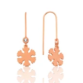 925 Ayar Gümüş Kar Tanesi Küpe thumbnail 1