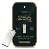 Powerway Premium 256 GB 100MB/S Ultra Hızlı USB 3.1 Metal Silver Flash Bellek - 1