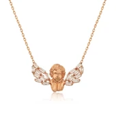 925 Ayar Gümüş Kanatlı Melek Kadın Gümüş Kolye thumbnail 1