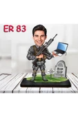 Kişiye Özel Ahşap Biblo - Erkek Asker Karikatür Biblo 8 thumbnail 1