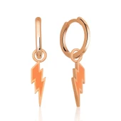 Gümüş Fosforlu Turuncu Şimşek Küpe thumbnail 1