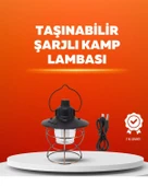 4 Fonksiyonlu Dekoratif Kamp Lambası – Tungsten Ampul, USB Çıkışlı - 1