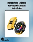 RGB Işıklı Girdap Fanlı Mobil Soğutucu | Manyetik Montaj | Type-C Girişli thumbnail 1