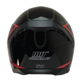 M-910 STINGER GÜNEŞ VİZÖRLÜ SİYAH-FOSFORLU KIRMIZI KASK (IRIDIUM GOLD CAMLI) thumbnail 2