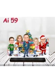 Kişiye Özel Ahşap Biblo - Aile Karikatür Biblo - 5 Kişilik Aile Biblo 8 thumbnail 1