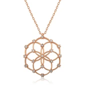 925 Ayar Gümüş Yaşam Çiçeği Kadın Gümüş Kolye thumbnail 1