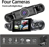 Raynox Araç Kamerası - 4 Kameralı - GPS Takip - G Sensör - 1080P Kayıt - Wifi - Özellikli - Y10 - 2