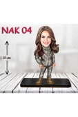 Kişiye Özel Ahşap Biblo - Kadın Asker Karikatür Biblo 4 thumbnail 1
