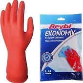 Bulaşık Eldiveni Kırmızı Eko Beybi No 7 - 7,5 (5 Adet) - 1