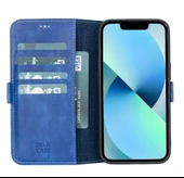 Apple iPhone 13 Uyumlu Deri Cüzdanlı Kılıf Okyanus Mavi thumbnail 5