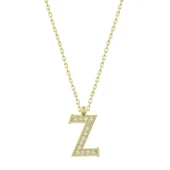 925 Ayar Gümüş Z Harfi Kadın Gümüş Kolye thumbnail 1