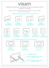 Visam Karina Parlak Krom Gömme Rezervuar Kumanda Paneli Basma Butonu 226.002 - 2