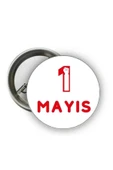 1 Mayıs Rozet - İşçi Bayramı Rozetleri ( Model 2 ) - 1