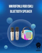 Bluetooth, USB ve AUX Girişli Çok Fonksiyonlu Karaoke Hoparlör thumbnail 1