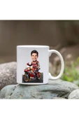 Kişiye Özel Bardak - Karikatür Bardak - Motorlu Erkek Bardağı - 1