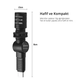 Boya BY-M100UC Kompakt Type-c Telefon Mikrofonu thumbnail 4