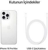 iPhone 16 Pro Max 256 GB Beyaz Titanyum (APPLE TÜRKİYE GARANTİLİ) - 3