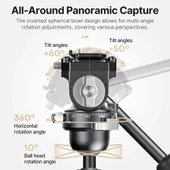 Ulanzi TT09 VideoGo Carbon Fiber Travel Video Tripod - 4