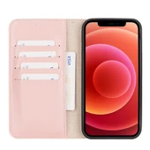 Apple iPhone 12 Pro Max Uyumlu Deri Cüzdanlı Kılıf NU2 Pembe thumbnail 2