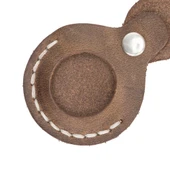 Apple AirTag Uyumlu Deri Anahtarlık Beta AA6 Kahve thumbnail 4