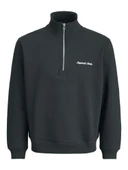 Jack Jones Norrebro Fermuarlı Yaka Relax Fit Erkek Sweat 12282899 - 5