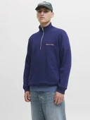Jack Jones Norrebro Fermuarlı Yaka Relax Fit Erkek Sweat 12282899 - 1