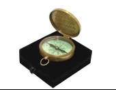 Kutulu Pirinç Pusula Dekoratif Hediyelik thumbnail 1