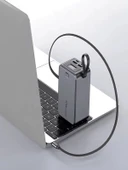 20000mAh 70W Hızlı Şarj Powerbank LCD Ekran 2x USB + 2x Type-C Type-C Kablolu Çıkışlı thumbnail 2