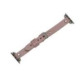 Apple Watch Uyumlu Deri Kordon 38-40-41mm ST NU2 Pembe thumbnail 3