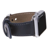 Apple Watch Uyumlu Deri Kordon 42-44-45mm CZ01 Lacivert thumbnail 1