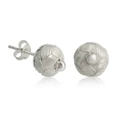 Gümüş Kazaziye Örgü Kadın Küpe thumbnail 1