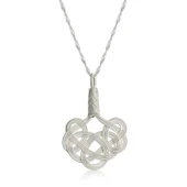 Gümüş Kazaziye Örgü Kadın Kolye thumbnail 1