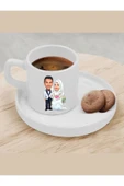 Kişiye Özel Türk Kahvesi Fincanı Karikatür Tesettürlü Fincan thumbnail 1