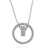 925 Ayar Gümüş İç İçe Geçmiş Halka Kadın Kolye thumbnail 4