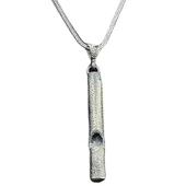 ​Gümüş Oksitli Deprem Düdüğü Kolye thumbnail 2